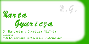 marta gyuricza business card